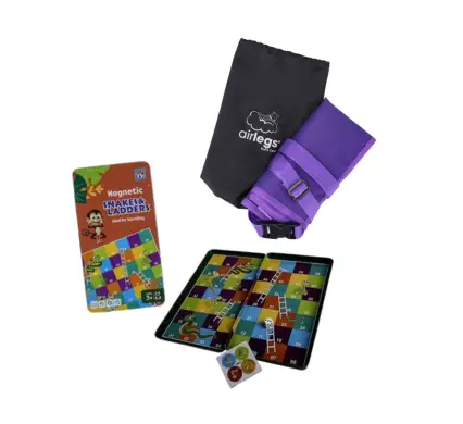 Kid’s Cot and Magnetic Snakes & Ladders Bundle